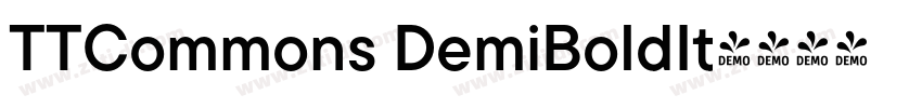 TTCommons DemiBoldIt字体转换